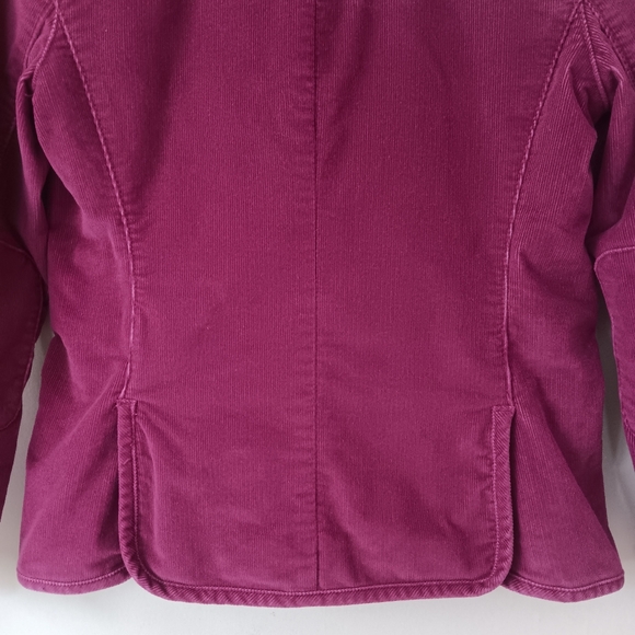 GAP Women's Rose Pink Classic Tailored Corduroy Blazer with Floral Cuffs 4 - Picture 10 of 15